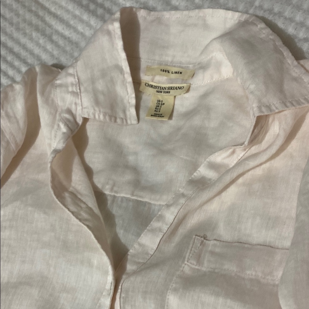 Christian Siriano Linen Shirt